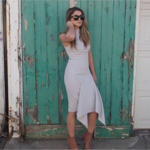 KEEPSAKE The Label X Revolve XS Catch Me Dress Wedding Formal High Neck